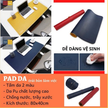 Thảm Deskpad Da Trải Bàn Làm Việc 2 Mặt - 60x40cm; 80x40cm; 120x60cm; 140x70cm