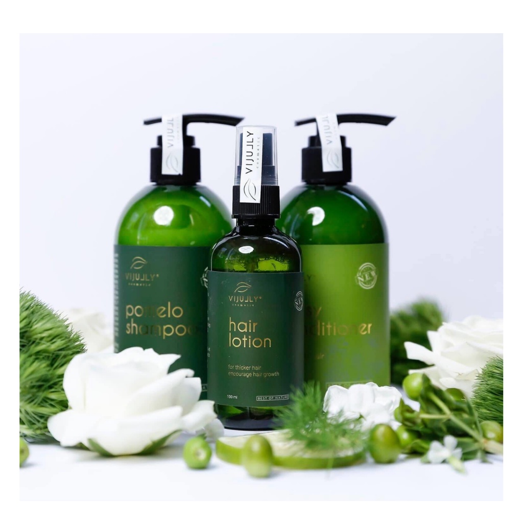 [CHÍNH HÃNG] Vijully (Dầu gội + Dầu xả dừa + Tinh dầu bưởi) kích mọc tóc Vi Jully Cosmetics