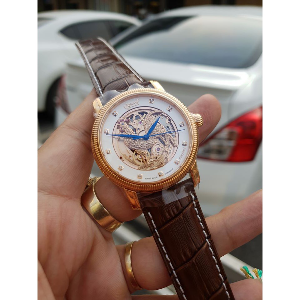 Đồng hồ nam Ogival gà Kim Kê - Gà Trống Thần Tài OG358.37AGR-GL