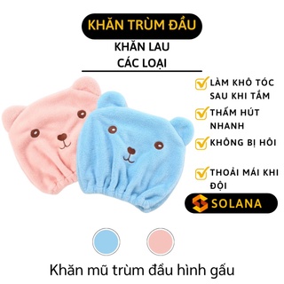[GIÁ SỈ] Khăn Ủ Tóc - Khăn Quấn Làm Khô Tóc Siêu Tóc Hình Chú Gấu Dễ Thương, Thấm Hút Tốt 8193