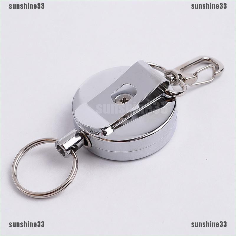 Anti Lost Resilience Steel Wire Elastic Key Chain Recoil Sporty Alarm Key Rings