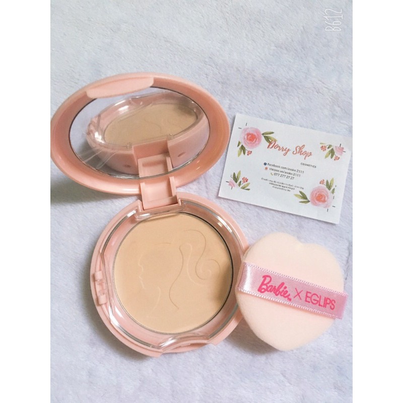 Phấn Phủ Kiềm Dầu Eglips Barbie Blur Powder Pact 9g .#21 Tone Sáng