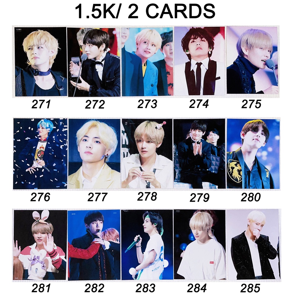 Sale set card hình của V BTS 3