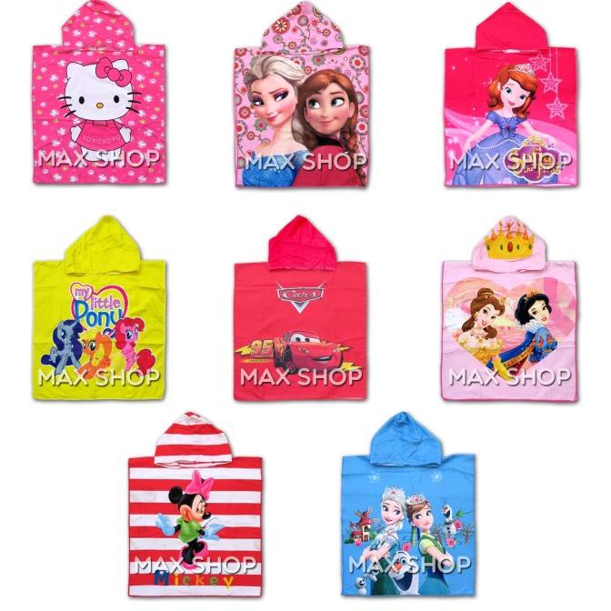 Áo choàng tắm họa tiết hoạt hình công chúa băng giá Hello Kitty đáng yêu dành cho trẻ