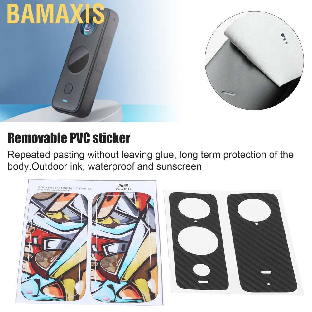 Miếng dán bảo vệ camera thể thao Bamaxis Sunnylife bằng PVC chống thấm nước cho Insta360 One X2
 | BigBuy360 - bigbuy360.vn