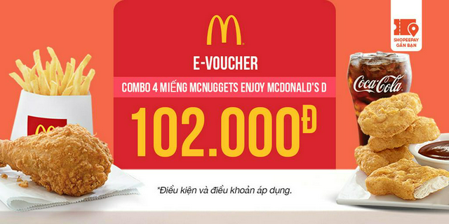 E-Voucher McDonald's Combo 4 miếng Mcnuggets enjoy McDonald's D