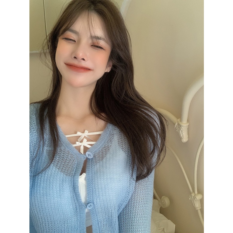 Áo Cardigan Dệt Kim Mỏng Dài Tay Chống Nắng Miguo 2021 Dành Cho Nữ | BigBuy360 - bigbuy360.vn