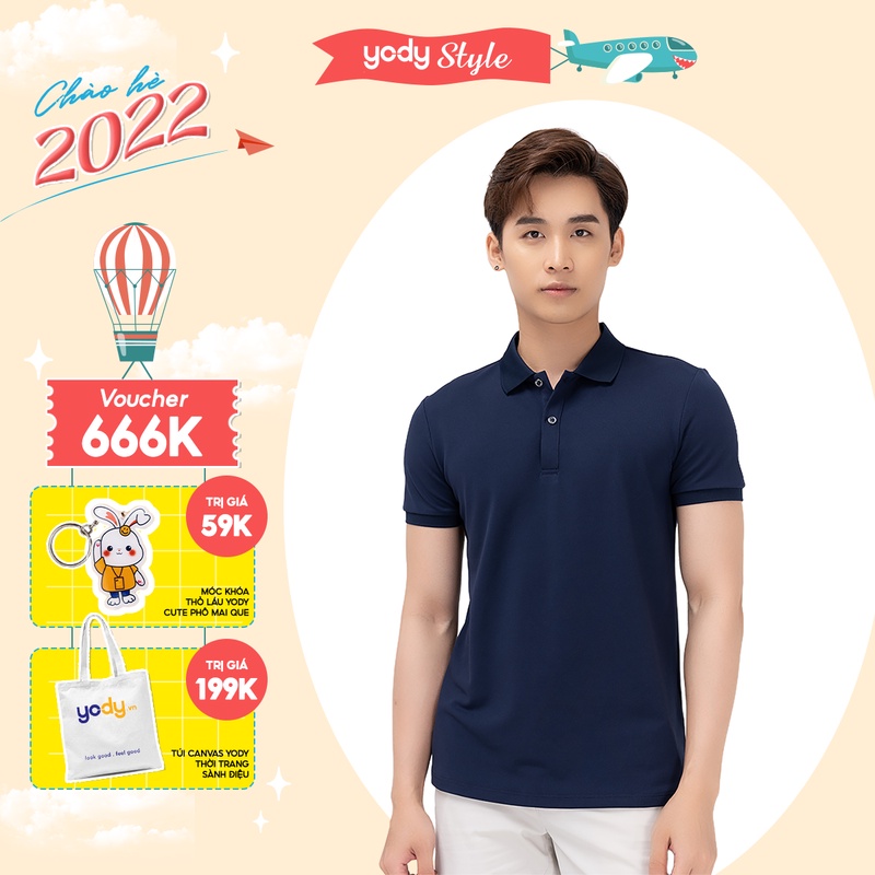 Áo polo nam cafe bo trơn YODY siêu nhẹ, siêu mát, khử mùi tốt - APM4225