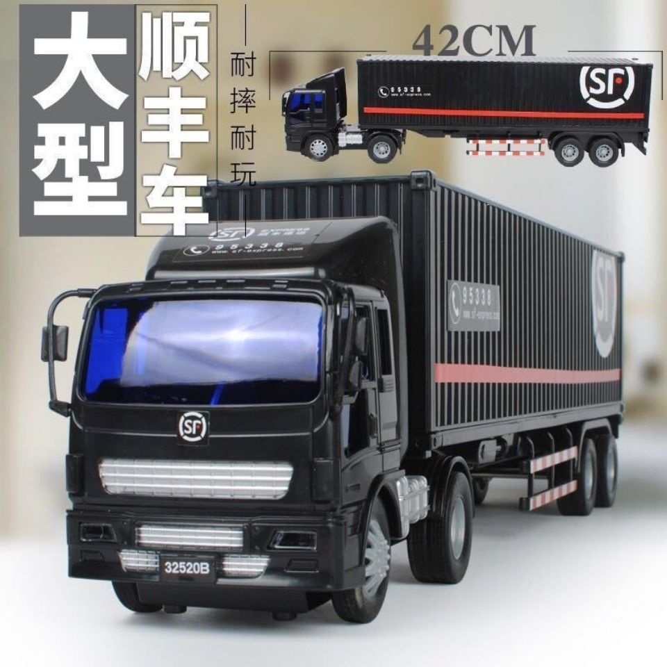 (Hàng Có Sẵn) Mô Hình Xe Tải container Kích Cỡ Lớn Đồ Chơi Cho Bé Trai