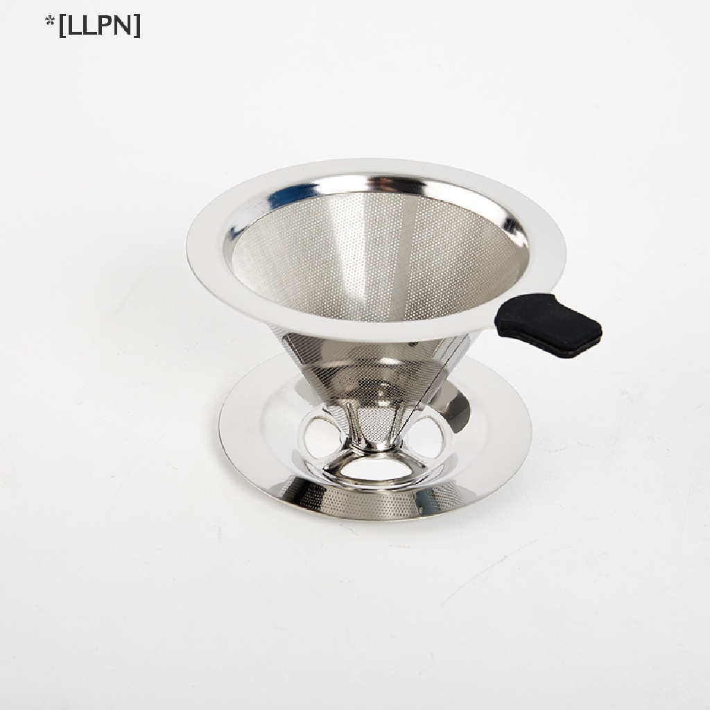 Bộ Lọc Cà Phê Bằng Thép Không Gỉ Kèm Giá Đỡ Tiện Dụng