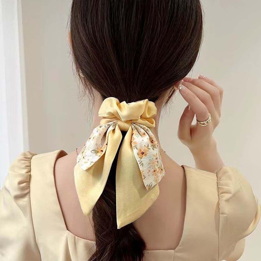 Dây Buộc Tóc Vải Voan In Hoa Kiểu Hàn Quốc Đơn Giản Thời Trang Mùa Hè 2life