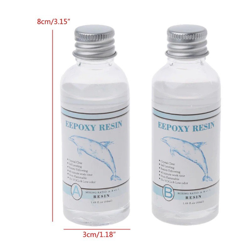 Keo Resin AB 1:1 Loại Cứng Khô Nhanh 100g