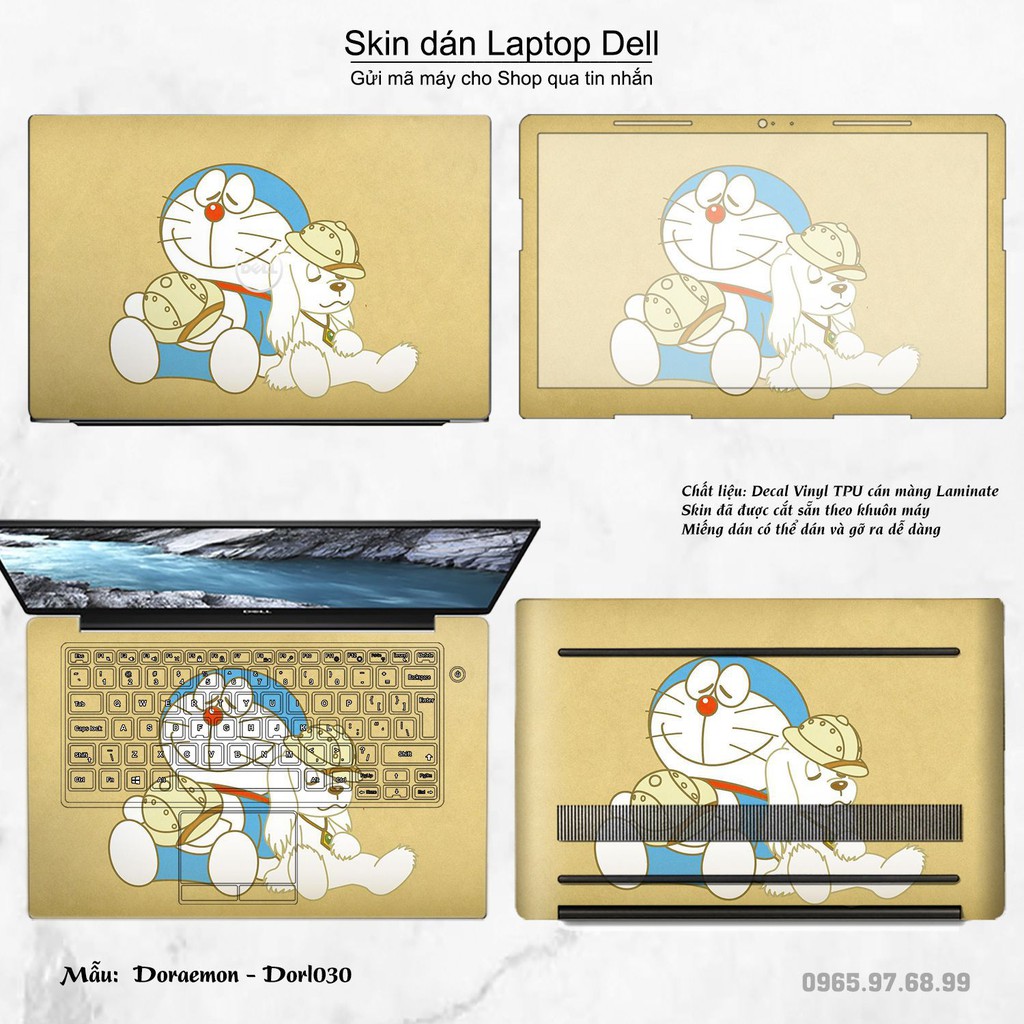 Skin dán Laptop Dell in hình Doraemon