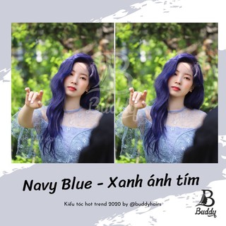 Thuốc nhuộm tóc xanh ánh tím 💖 Freeship 💖 Thuốc nhuộm combo tặng tẩy + oxy buddyhairs