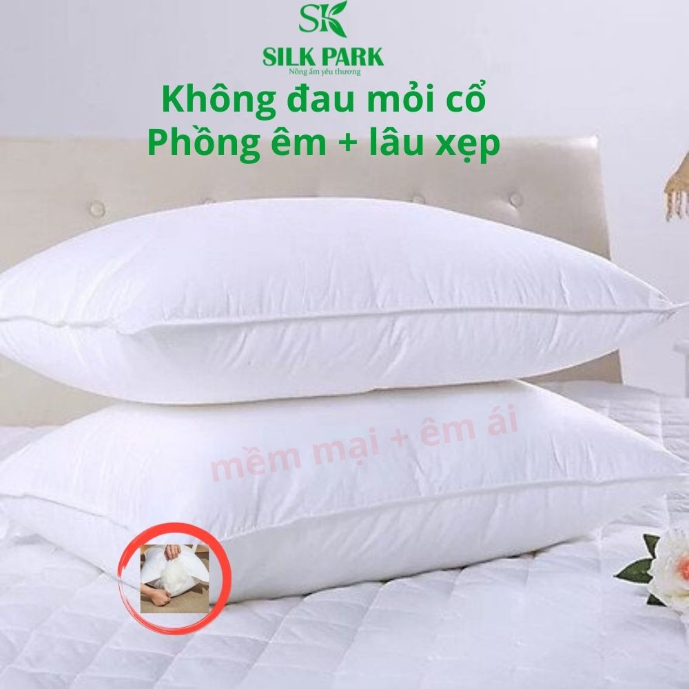 Ruột Gối SilkPark Ruột Gối Microfiber Cao Cấp Chuyên Dụng Cho Khách Sạn 5 Sao