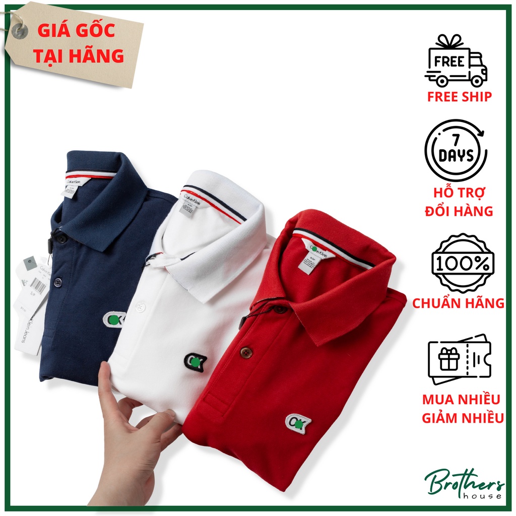 |Xịn ngon| Áo thun polo nam cổ bẻ Calvin. Klein basic đẹp chất ngất, lên dáng khỏi chê