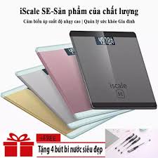 Cân điện tử, Cân Sức Khỏe Điện Tử ISCALE - Kiểu dáng Iphone hot, mặt kính cường lực, chịu lực đến 180kg