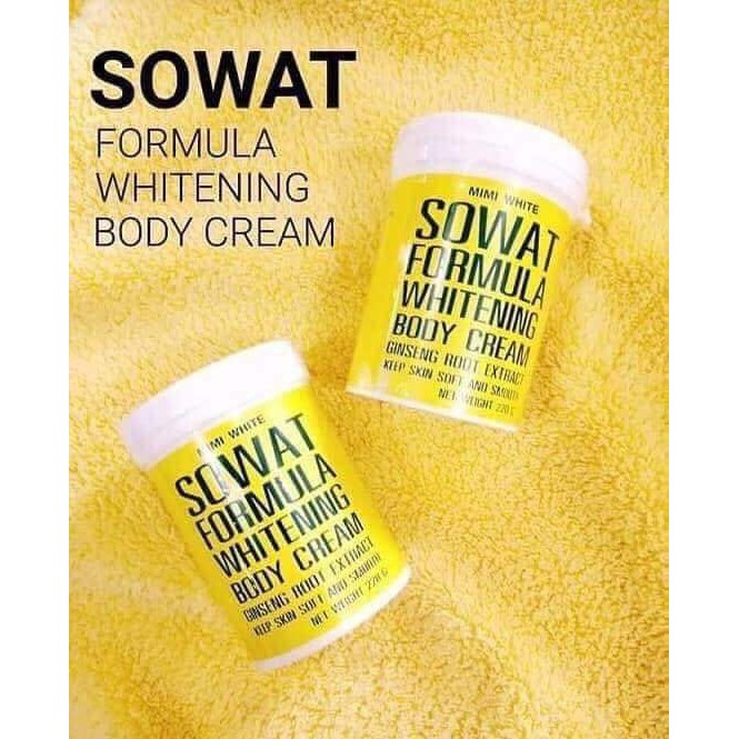 Bộ đôi dưỡng trắng body  MiMi White Sowat Formula  Và AHA body Serum THÁI LAN