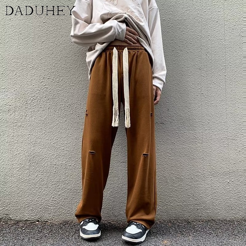 DaDuHey 2022 American Style Loose Straight Casual Pants Men's Autumn Vibe Fashion Brand Functional Overalls