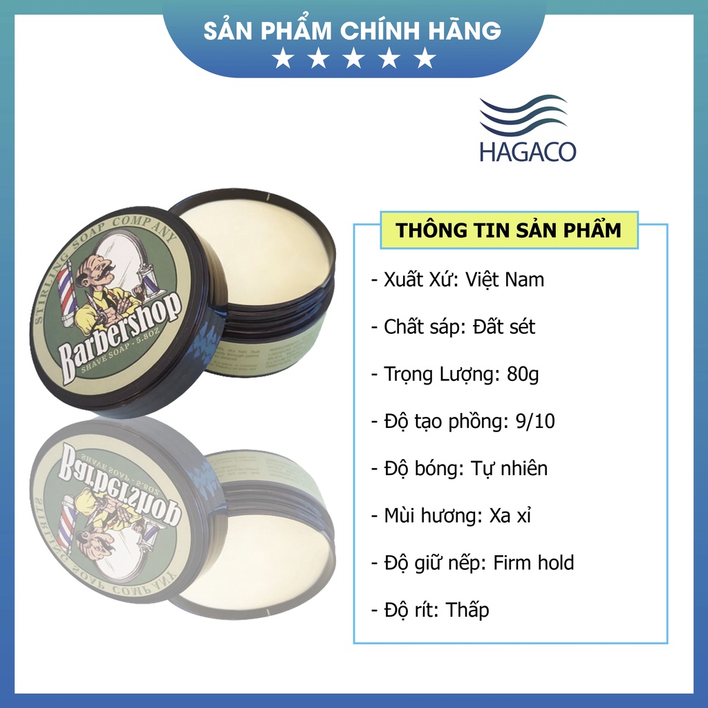 Sáp vuốt tóc tạo kiểu giữ nếp định hình tóc nam nữ BarberShop MN02