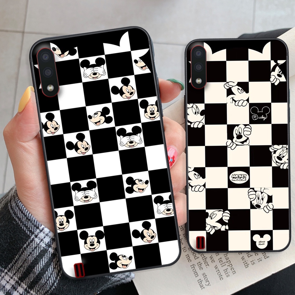 Ốp lưng Samsung A01 / A02 / A10 / M10 trái tim họa tiết caro, mikey họa tiết beabrick kaws cute