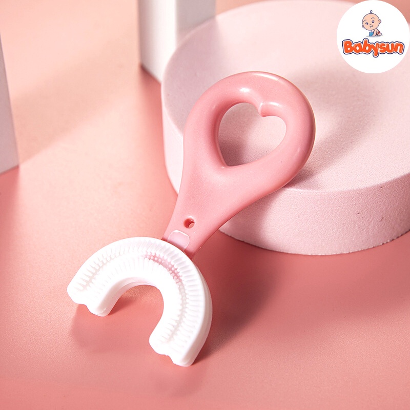 Bàn chải chữ U cho bé, Siêu mềm, tập đánh răng cho bé,Tạo thói quen