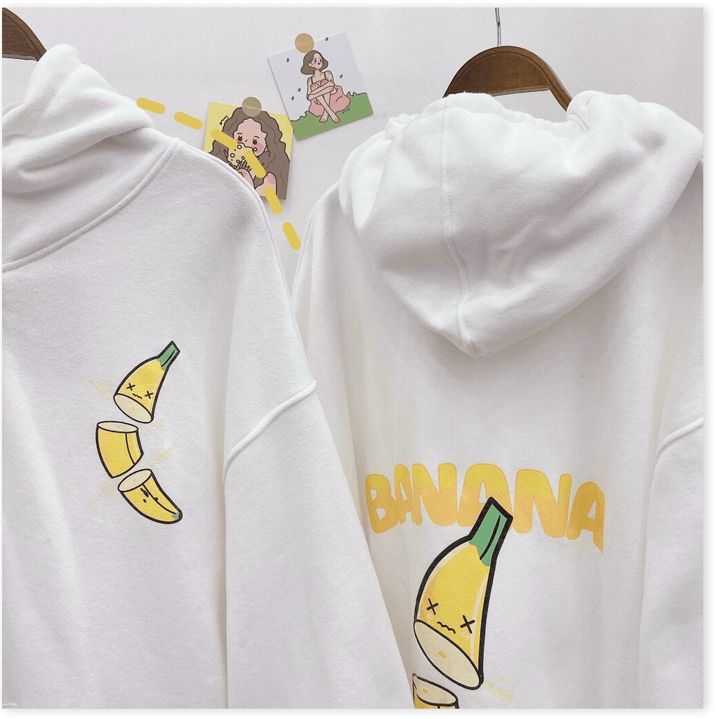 Áo hoodies dây kéo NỮ SIÊU XINH , CUTE HÌNH CHUỐI THỜI TRANG KME FASHION