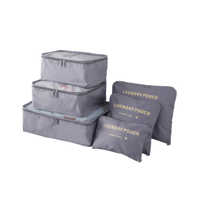 Bộ túi du lịch 6 túi secret pouch travel, TRƠN