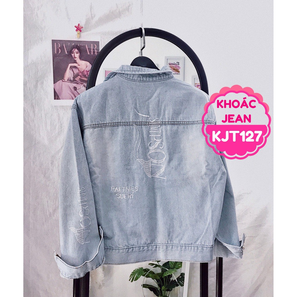 ÁO KHOÁC JEAN THÊU HỌA TIẾT CHẤT NGẦU KJT127 ⚡FREESHIP⚡100% ẢNH THẬT⚡ NN CHUYÊN SỈ - NN STORE