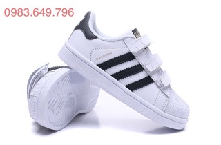 [FREE SHIP 24-35] Giày S. U. P. E. R. S. T. A. R Đen trắng