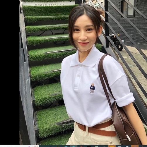 ÁO THUN POLO WHOAU THÊU GẤU