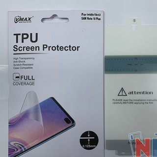 Miếng dán dẻo Vmax cho Galaxy Note 10 Plus Full màn hình, Hỗ trợ cảm ứng siêu âm