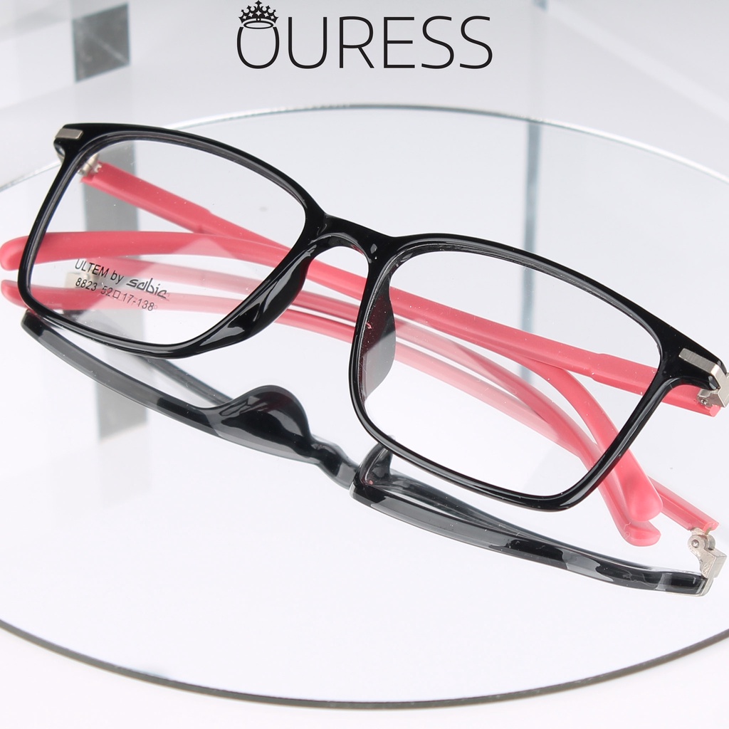 Gọng kính nhựa ultem cao cấp siêu nhẹ siêu bền thời trang hàng chính hãng OURESS 8823