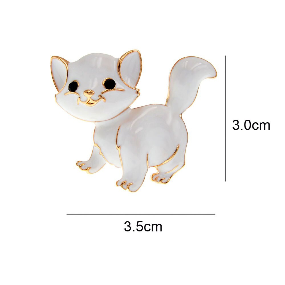 Ghim Cài Áo Hình Mèo Tráng Men Dễ Thương