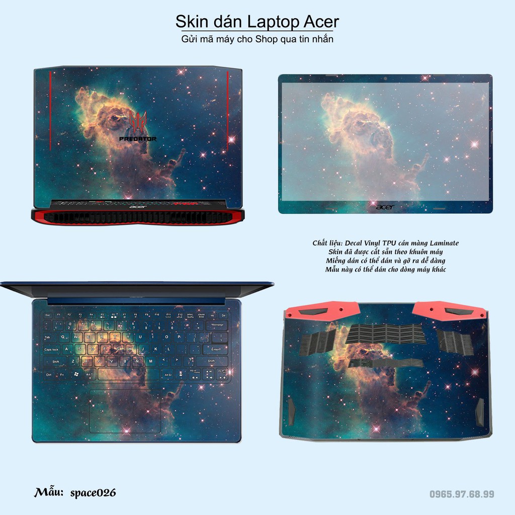 Skin dán Laptop Acer in hình không gian _nhiều mẫu 5 (inbox mã máy cho Shop)