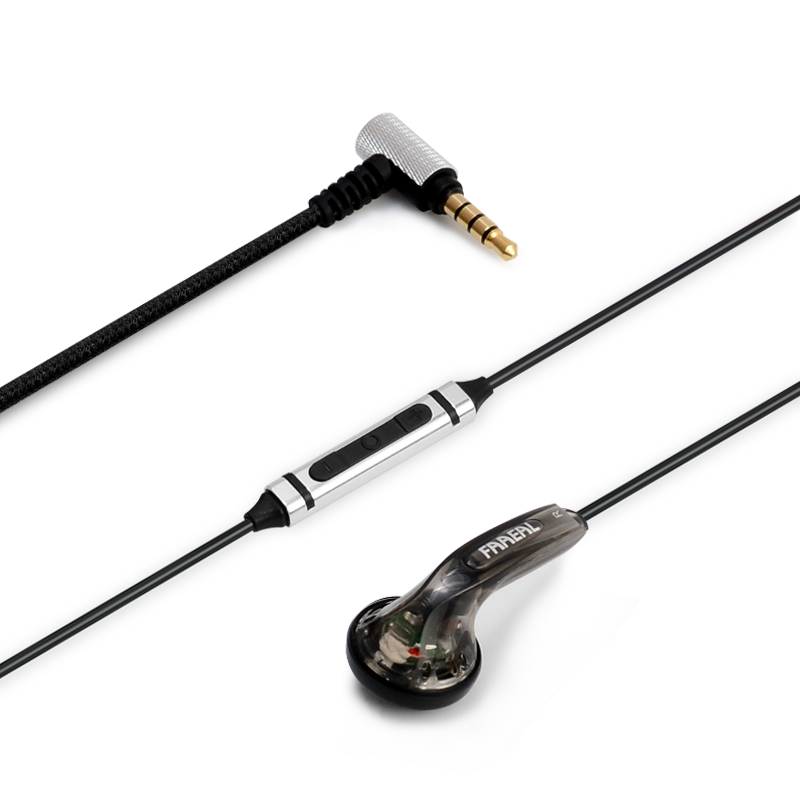 FAAEAL Snow Lotus with Mic microphone 3.5mm Bend PLug wire-controlled headset mobile phone headset hifi vocal MX500 flat head earplugs