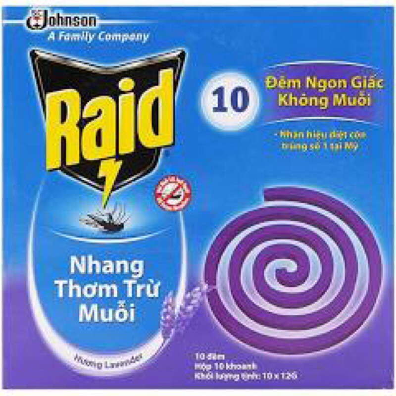 Nhang muỗi Jumbo Vape & raid hộp 10 khoanh hsd nhập liên tục giao ngẫu nhiên