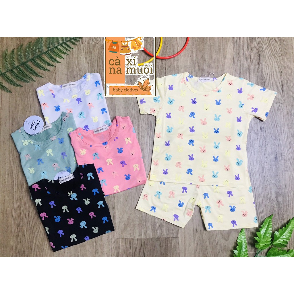 (Xem Trước Khi Thanh Toán) Bộ MinkyFREE SHIP Mom Cho Bé Thun Lạnh Ngắn Tay Dể Thương Cho Bé Gái, Bé Trai, Đủ Màu