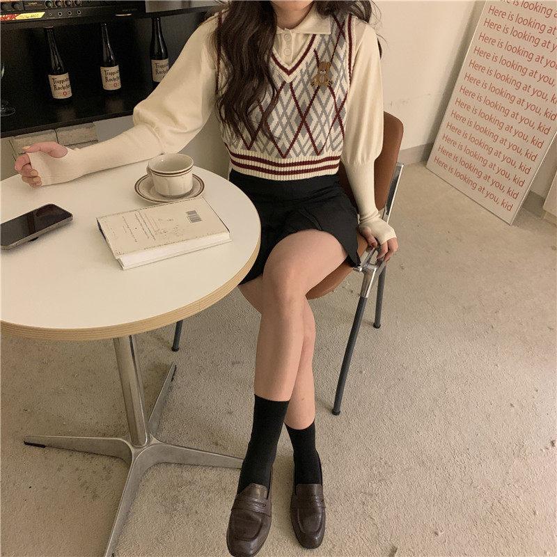 Áo Gi-Lê Len Cổ Chữ V Phong Cách Hàn Quốc Cho Nữ | BigBuy360 - bigbuy360.vn