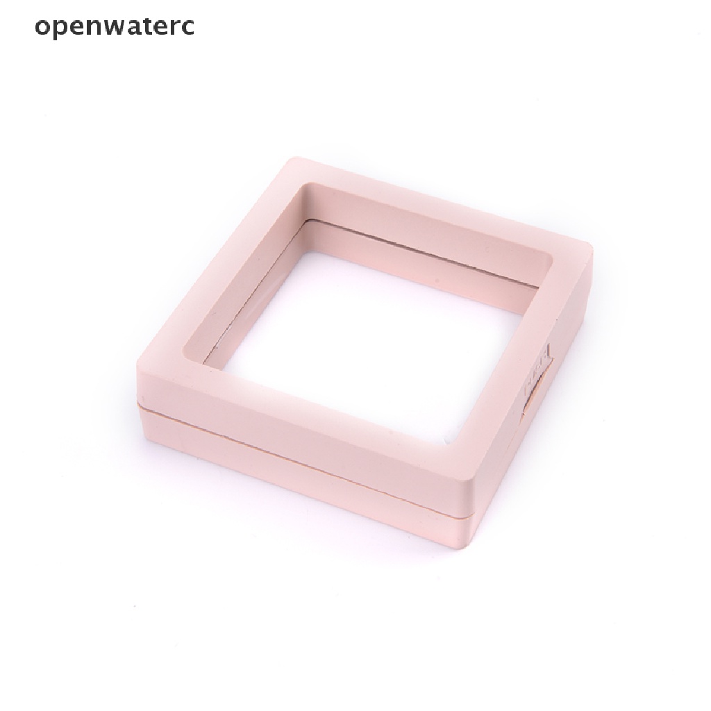 openwaterc PE Film Brooch Coin Gems Jewelry Dustproof Suspended Floating Ring Storage Box vn