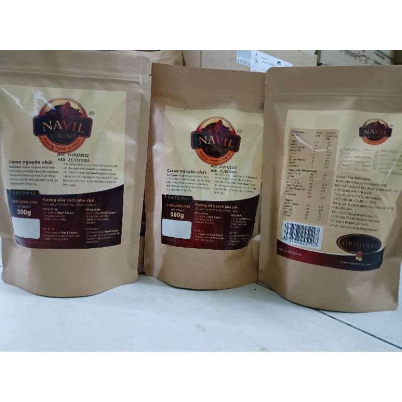 Navil cacao 500gr nguyên chất nhập khẩu  hương thơm vị ngon-125k