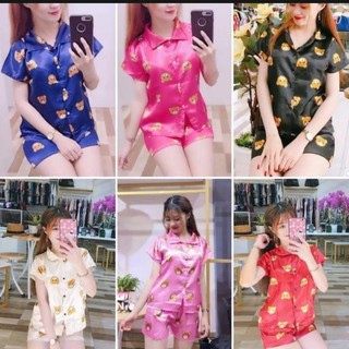 Đồ bộ quần đùi in hình xinh - đồ bộ ngủ đùi nữ