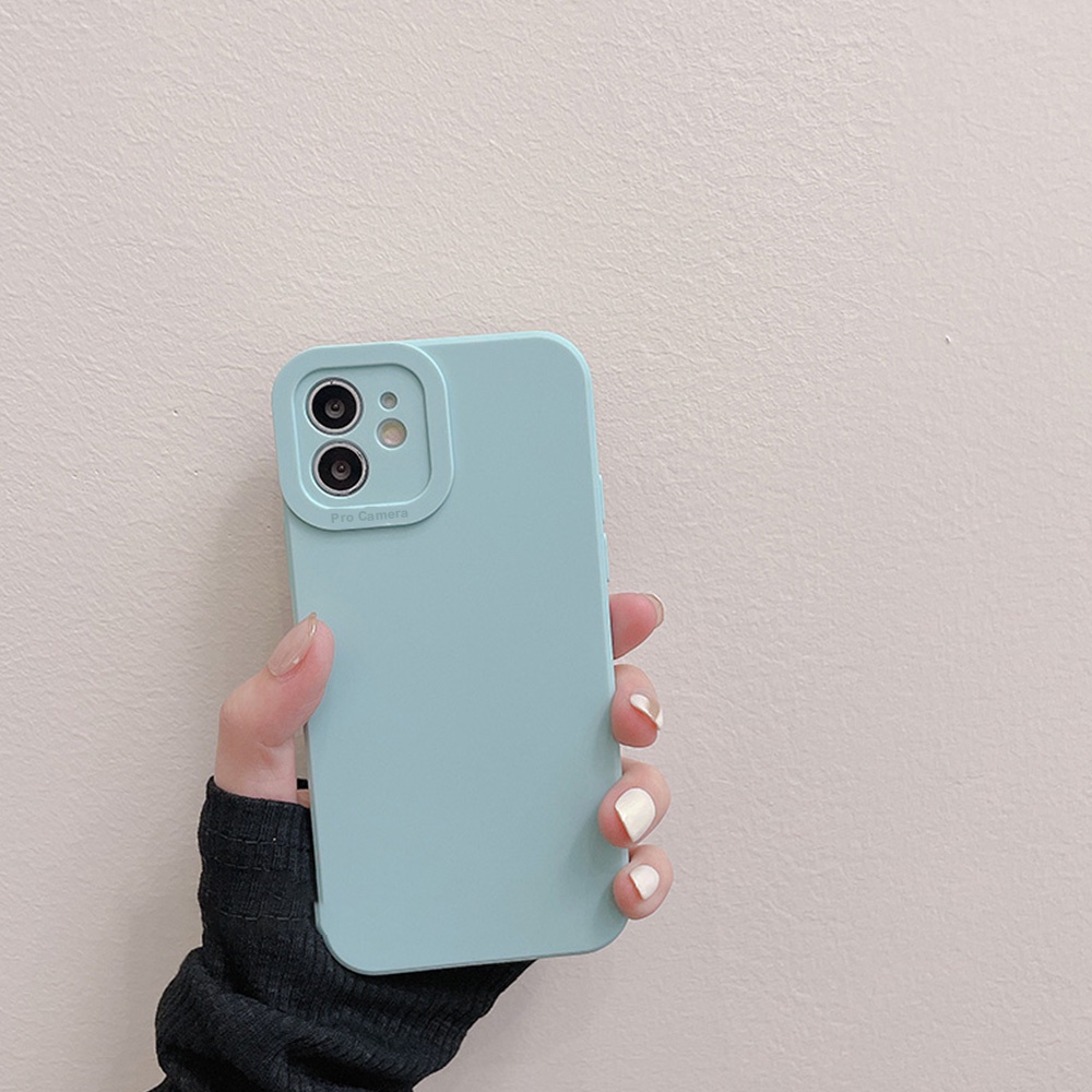 Ốp điện thoại TPU dẻo màu xanh bạc hà chống sốc cho IPHONE 13 12 11 PRO MAX X XR ULTRA | BigBuy360 - bigbuy360.vn