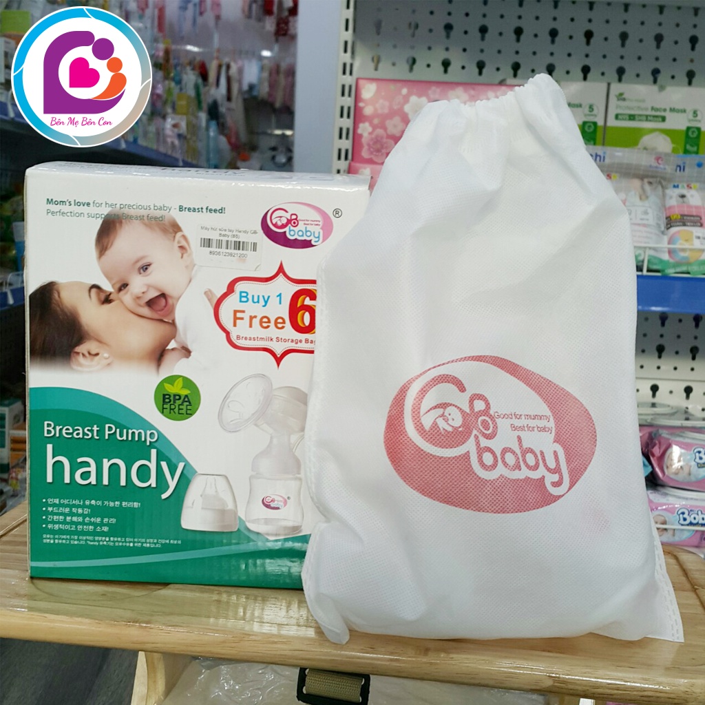 Máy hút sữa cầm tay Handy GB-Baby Hàn Quốc  Tặng kèm túi trữ sữa