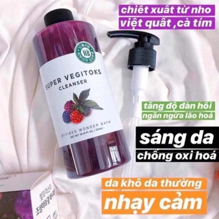 Sữa rửa mặt rau củ quả thải độcd