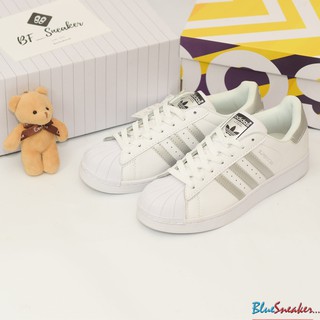 Giày Sneaker Adidas SuperStar Trắng Bạc (fullbox + freeship)