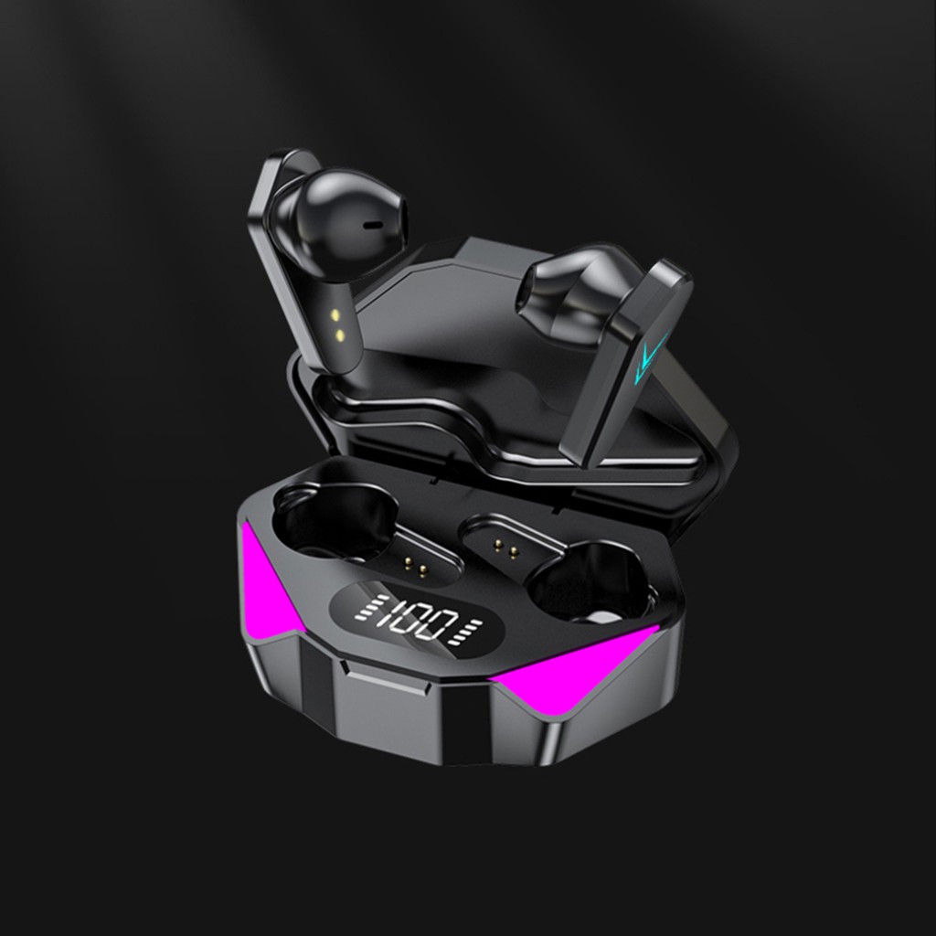 Game Wireless Earbuds with Deep Bass with Wireless Charging Case Running