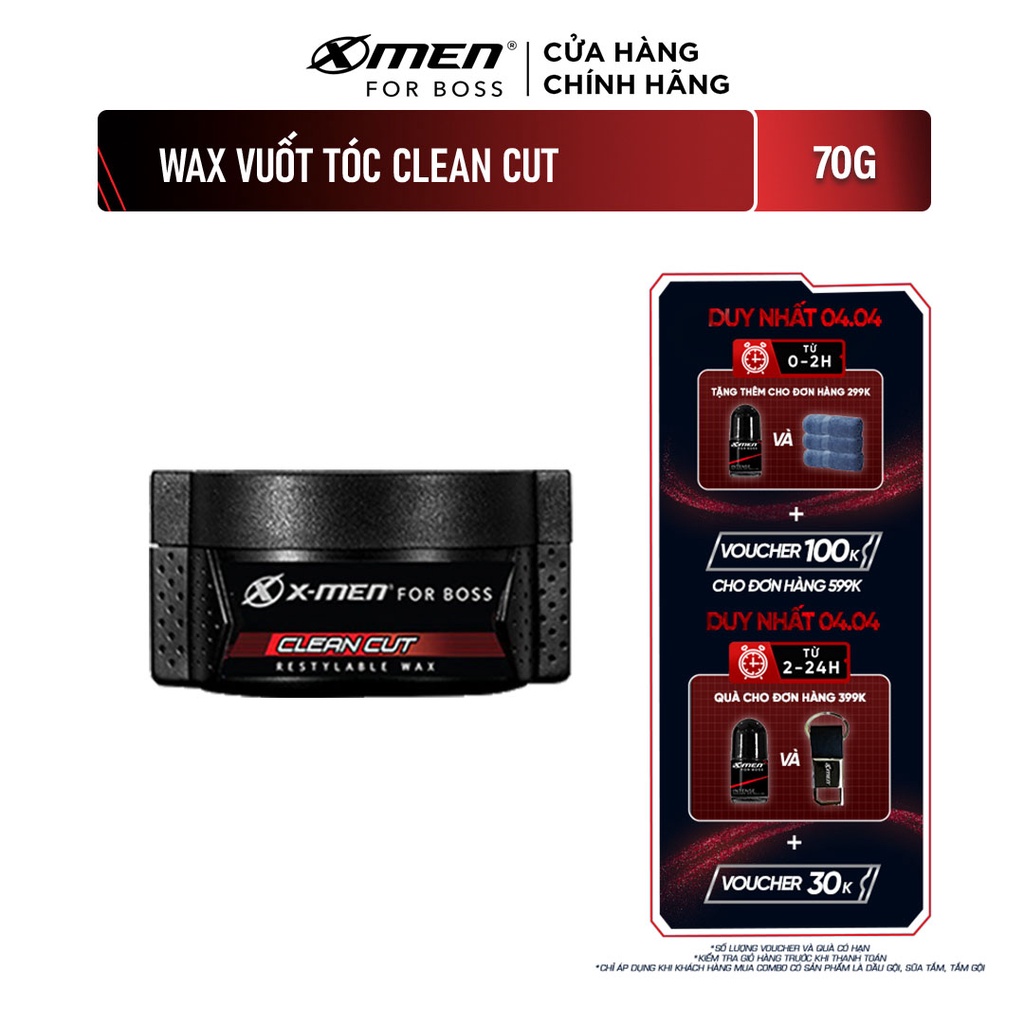 [Mã COSMEN giảm 8% đơn 250K] Wax X-men for Boss Clean Cut 70g