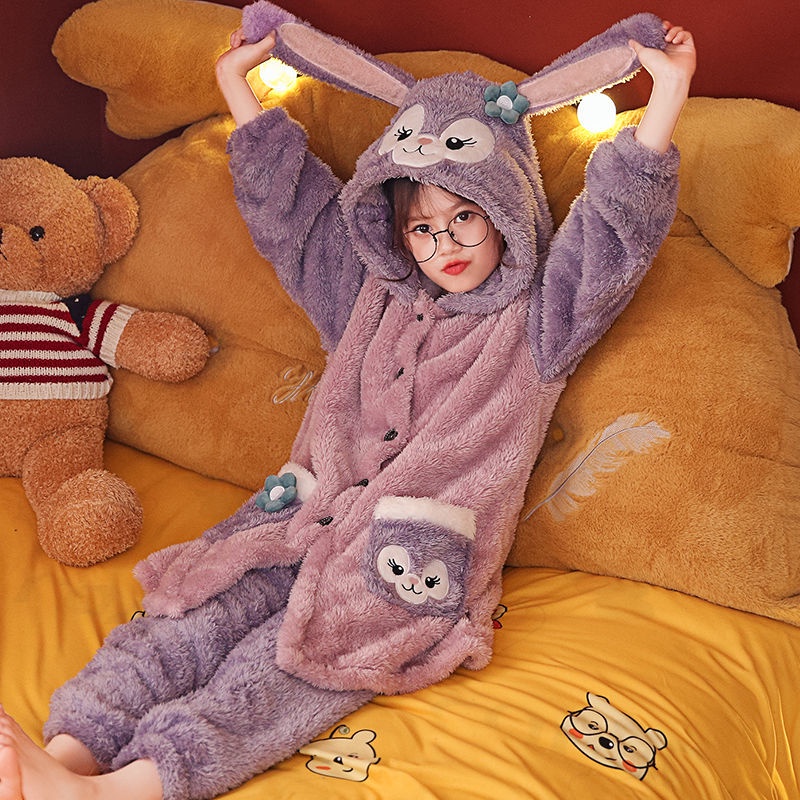 Áo Choàng Ngủ Có Mũ Bằng Vải Flannel Thời Trang Thu Đông Cho Bé | BigBuy360 - bigbuy360.vn