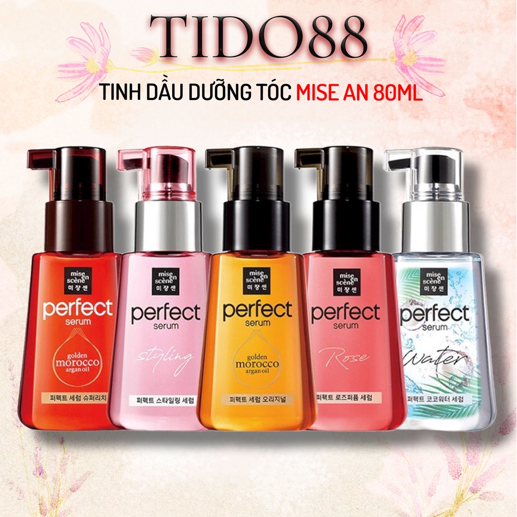 Dưỡng tóc Mise en Scene tinh dầu phục hồi hư tổn dưỡng tóc chắc khỏe 80ml NPP Tido88